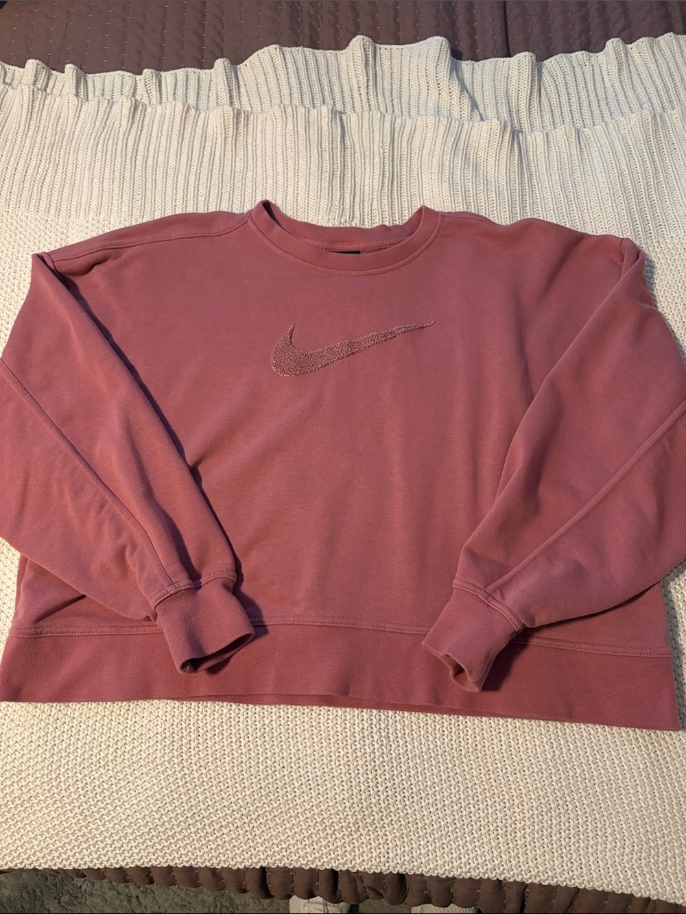 Nike Mauve Crewneck crop Sweatshirt